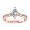 Marquise 18k Rose Gold Lab Grown Diamond Set Shoulders My Store