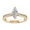 Marquise 18k Yellow Gold Lab Grown Diamond Set Shoulders My Store