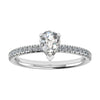 Pear 18K White Gold Lab Grown Diamond Set shoulders (Hidden Halo) My Store