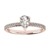 Pear 18K White Gold Lab Grown Diamond Set shoulders (Hidden Halo) My Store
