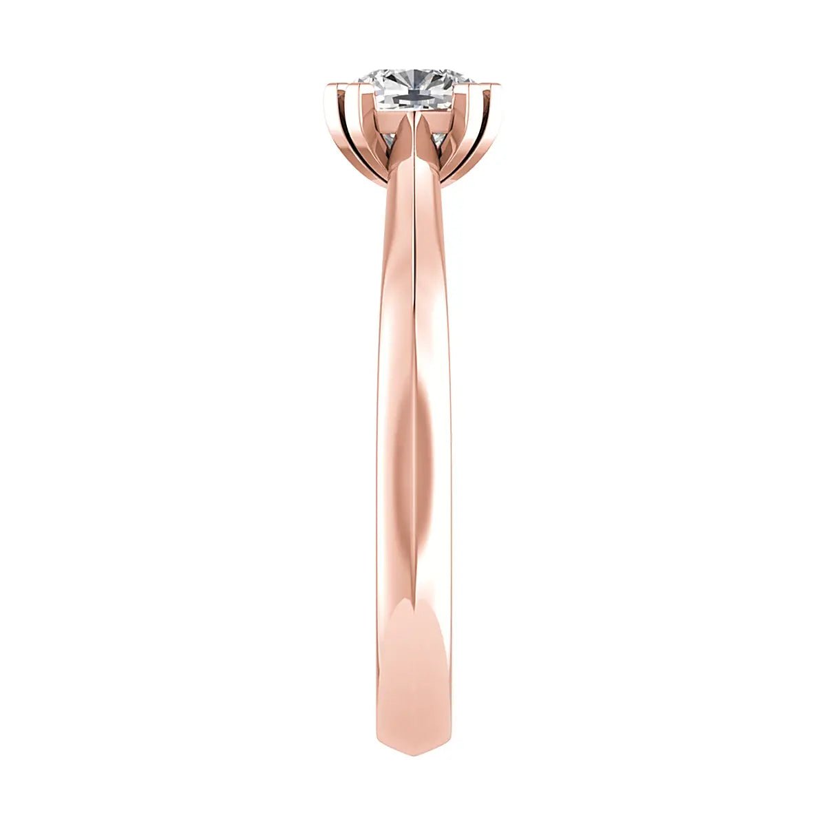Cushion 18K Rose Gold Lab Grown Solitaire - Lester & Brown
