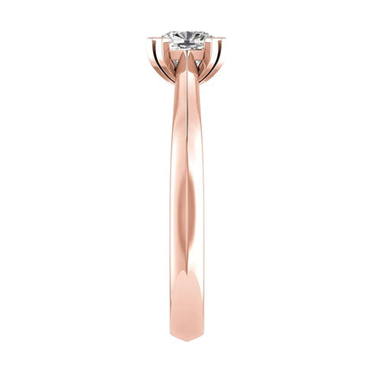 Cushion 18K Rose Gold Lab Grown Solitaire - Lester & Brown