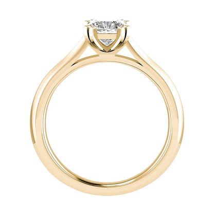 Cushion 18K Yellow Gold Lab Grown Solitaire - Lester & Brown