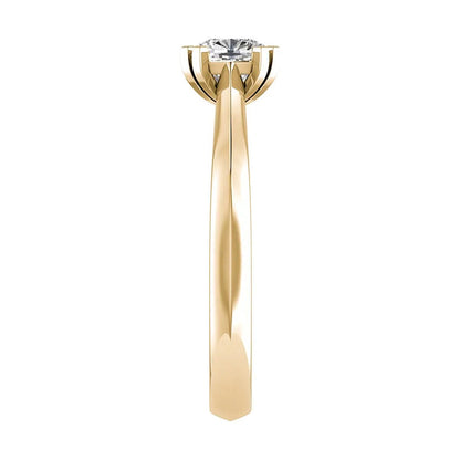 Cushion 18K Yellow Gold Lab Grown Solitaire - Lester & Brown