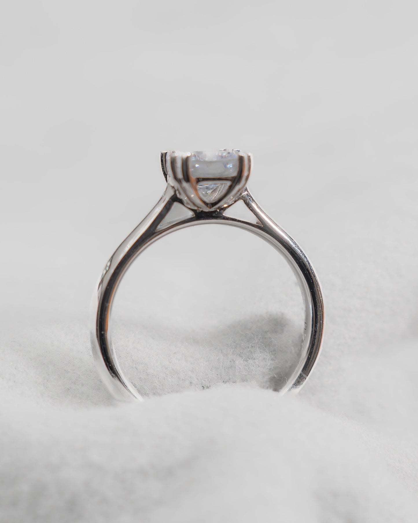 Cushion Platinum Lab Grown Solitaire - Lester & Brown