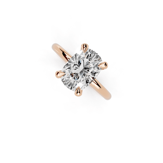 Elongated Cushion Lab Grown Diamond Engagement Ring | 18K Rose Gold - Lester & Brown
