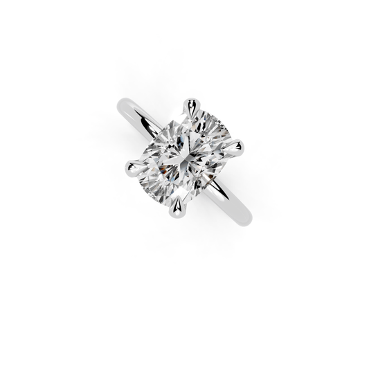 Elongated Cushion Lab Grown Diamond Engagement Ring | Platinum - Lester & Brown