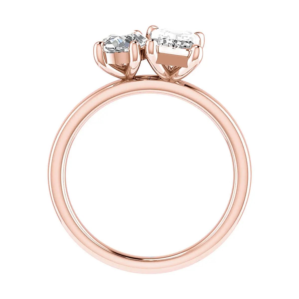Emerald & Pear Rose Gold Lab Grown Diamond Pair - Lester & Brown
