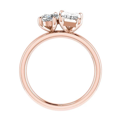 Emerald & Pear Rose Gold Lab Grown Diamond Pair - Lester & Brown