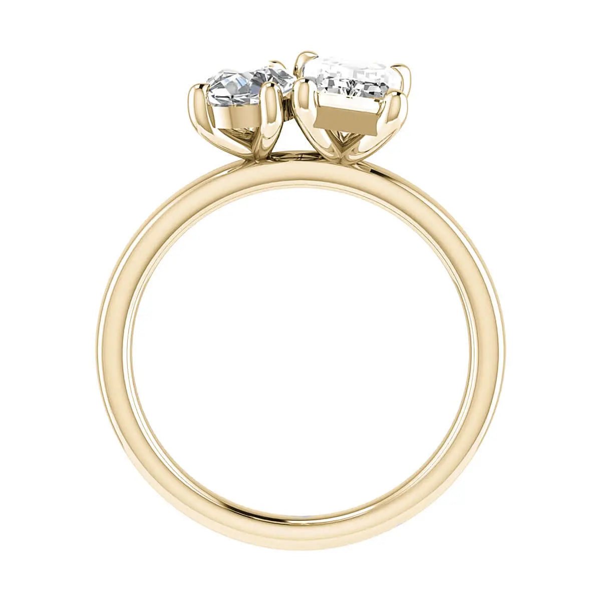 Emerald & Pear Yellow Gold Lab Grown Diamond Pair - Lester & Brown