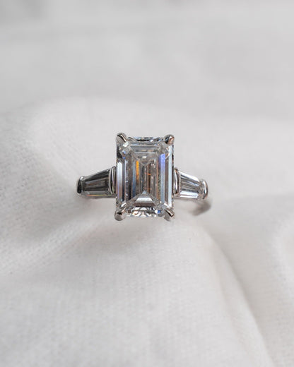 Emerald & Tapered Baguette Platinum Lab Grown Diamond Trilogy - Lester & Brown