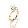 Marquise 18k Yellow Gold Lab Grown Diamond Engagement Ring - Lester & Brown