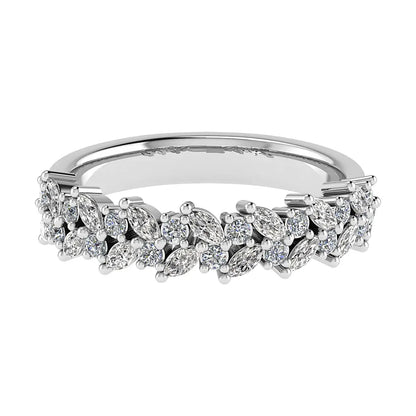 Marquise And Round Platinum Lab Grown Multi Stone Diamond Ring - Lester & Brown