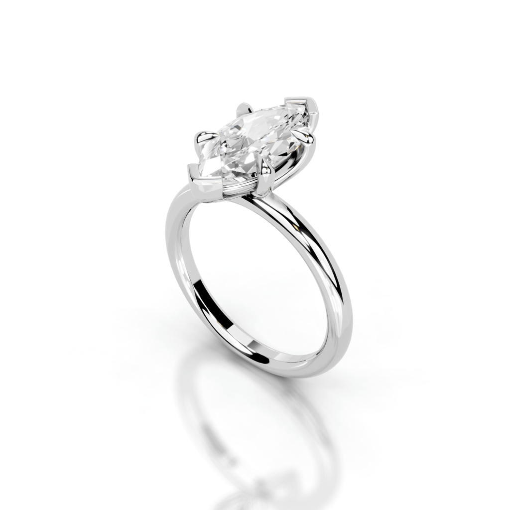 Marquise Platinum Lab Grown Diamond Engagement Ring - Lester & Brown
