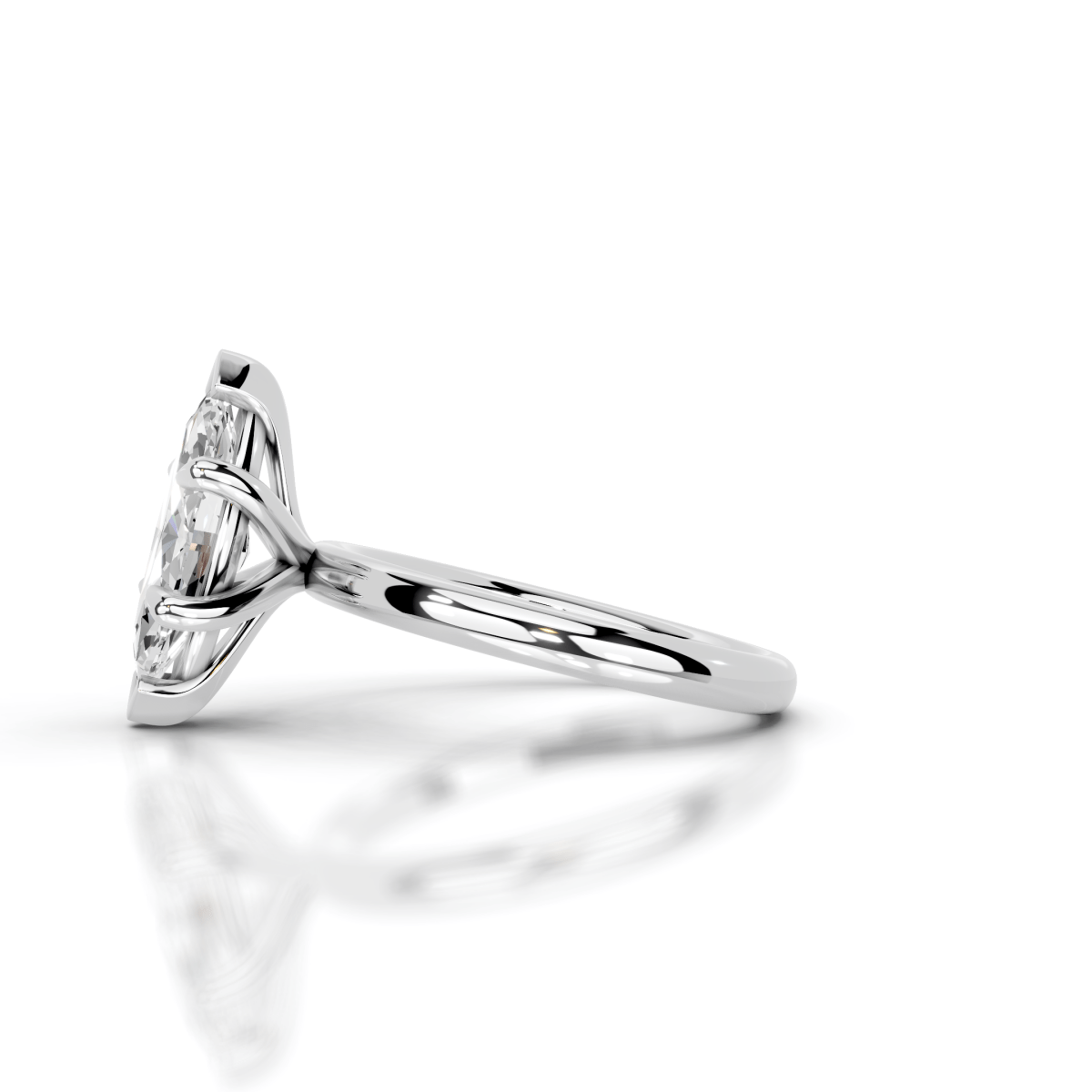Marquise Platinum Lab Grown Diamond Engagement Ring - Lester & Brown