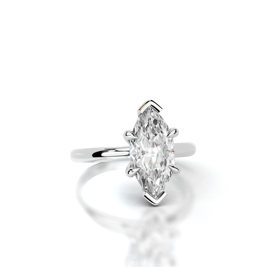 Marquise Platinum Lab Grown Diamond Engagement Ring - Lester & Brown