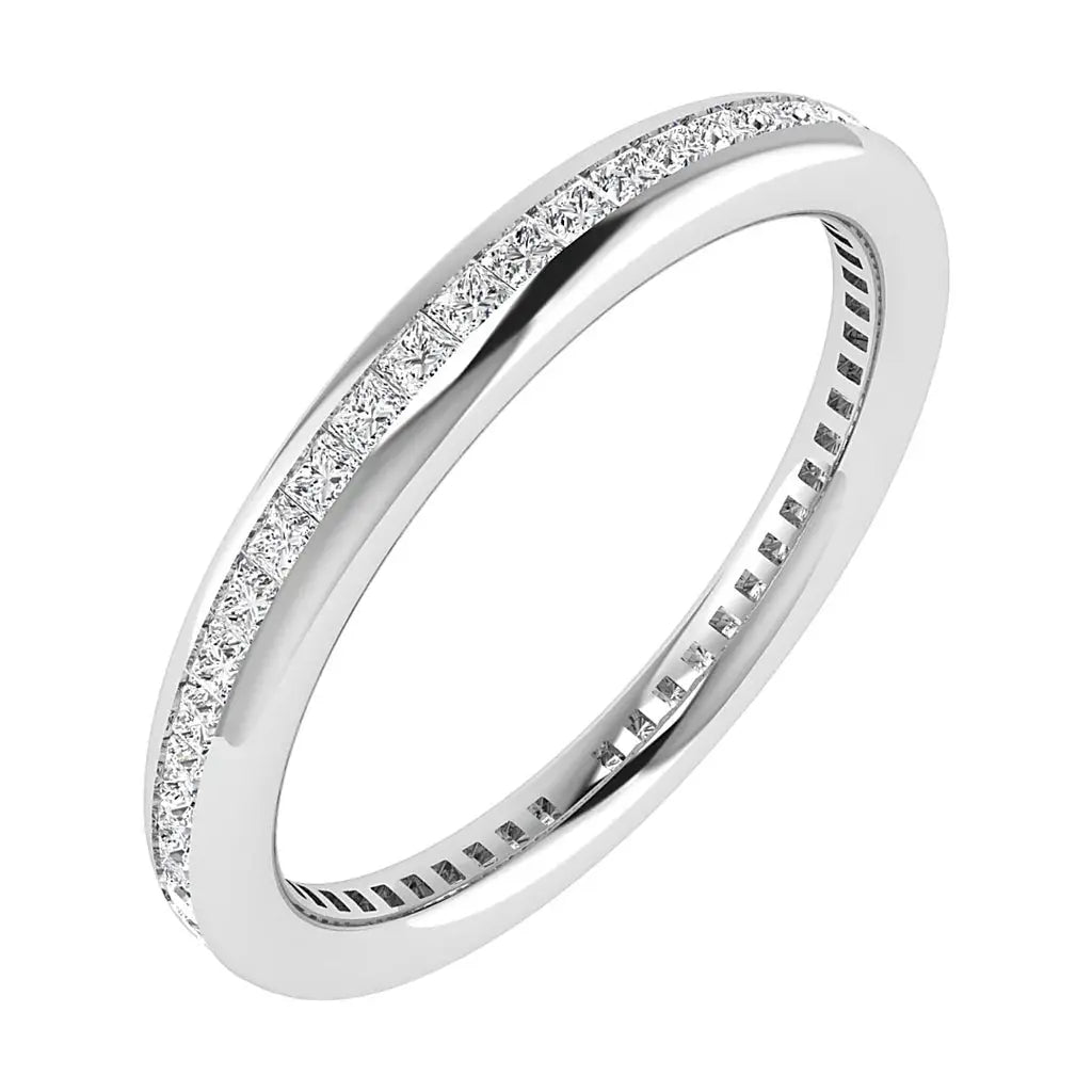 2.30mm Princess Channel Set 100% - Lab-grown Diamond | 18K Yellow Gold Lester & Brown