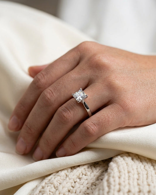 Solitaire engagement ring — Luxury Bridal Jewelry Close-up | Generated by Modelize