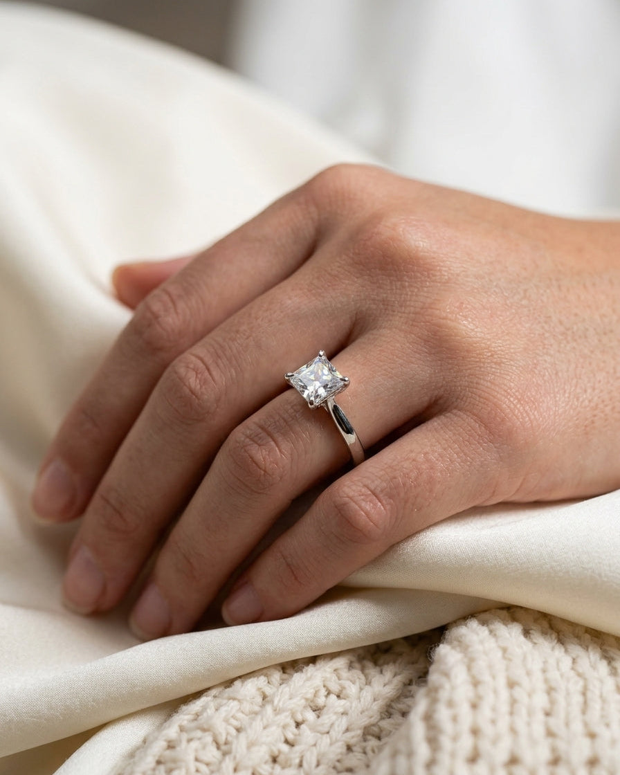 Solitaire engagement ring — Luxury Bridal Jewelry Close-up | Generated by Modelize