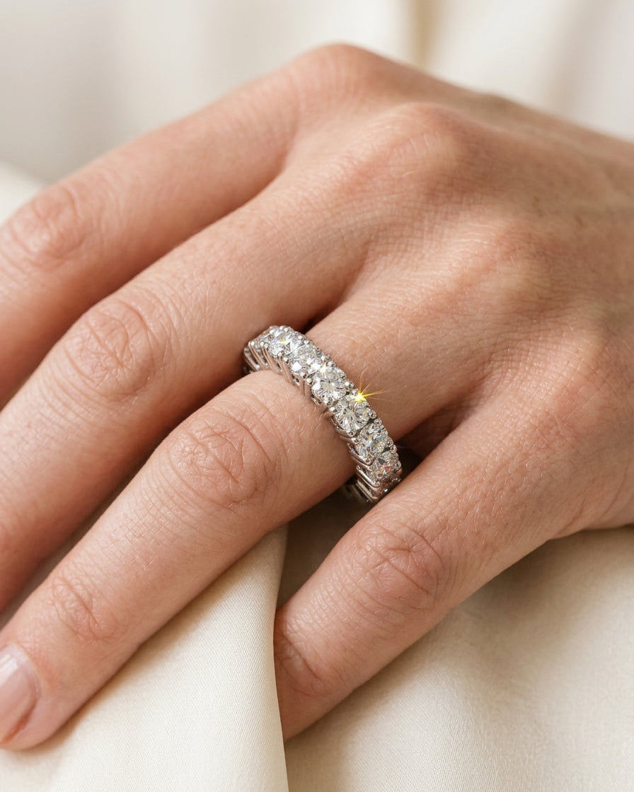 Eternity Ring — Luxury Bridal Jewelry Close-up | Generated by Modelize