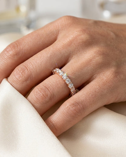 Eternity Band Ring — Luxury Bridal Jewelry Close-up | Generated by Modelize
