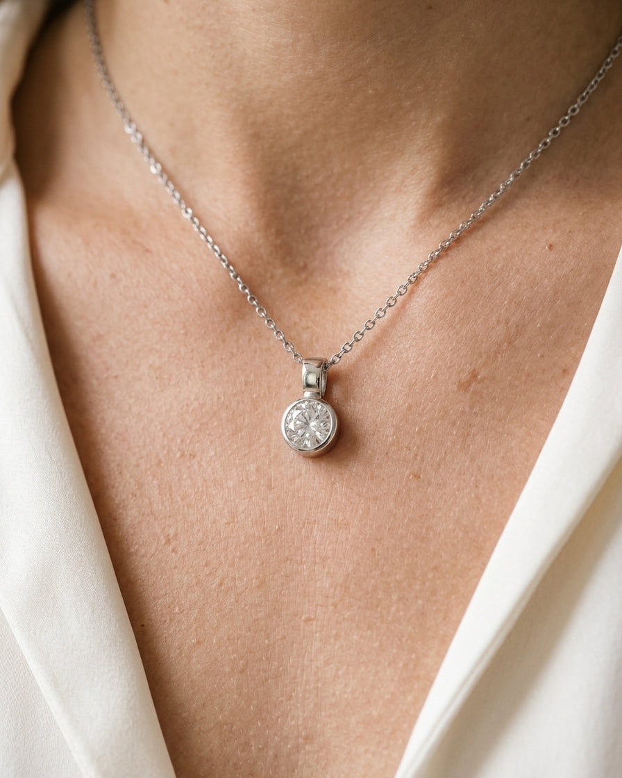 Pendant necklace — Luxury Bridal Jewelry Close-up | Generated by Modelize