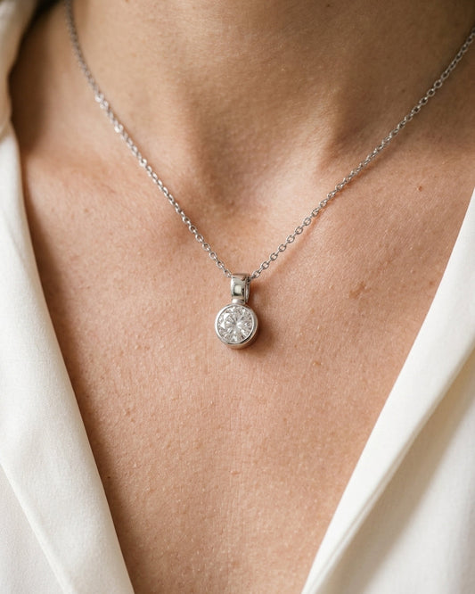 Pendant necklace — Luxury Bridal Jewelry Close-up | Generated by Modelize