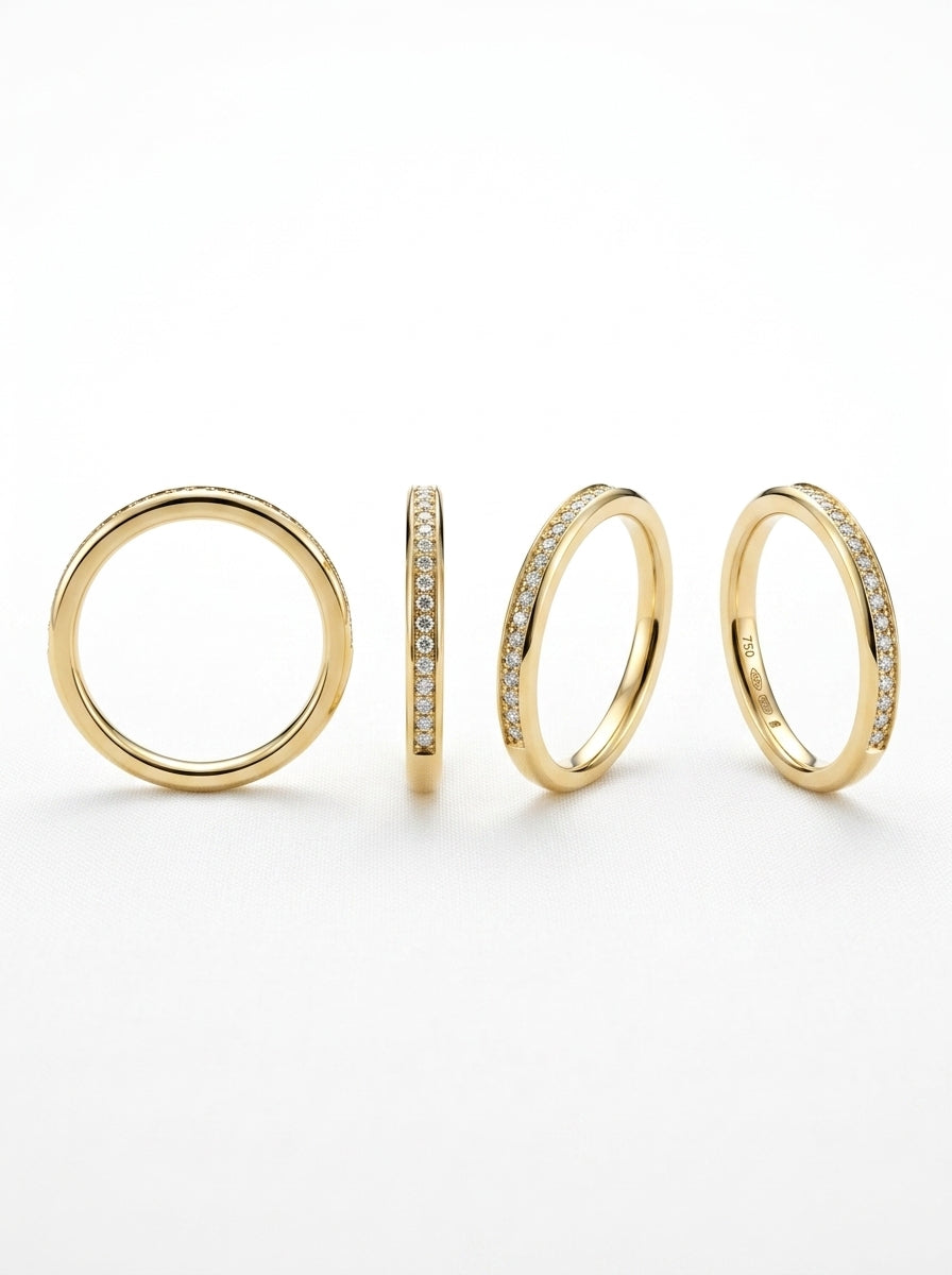 Diamond band ring — Product shot | Generated by Modelize