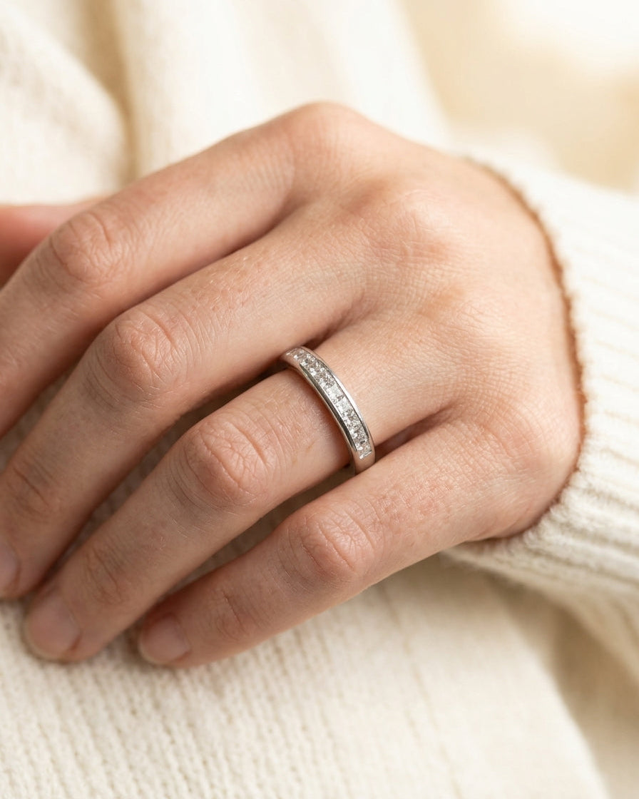 Princess Channel Set Rings Princess Channel Lab Diamond Platinum Eternity Ring – Lester & Brown