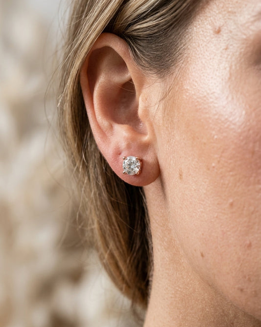 Stud Earring — Luxury Bridal Jewelry Close-up | Generated by Modelize