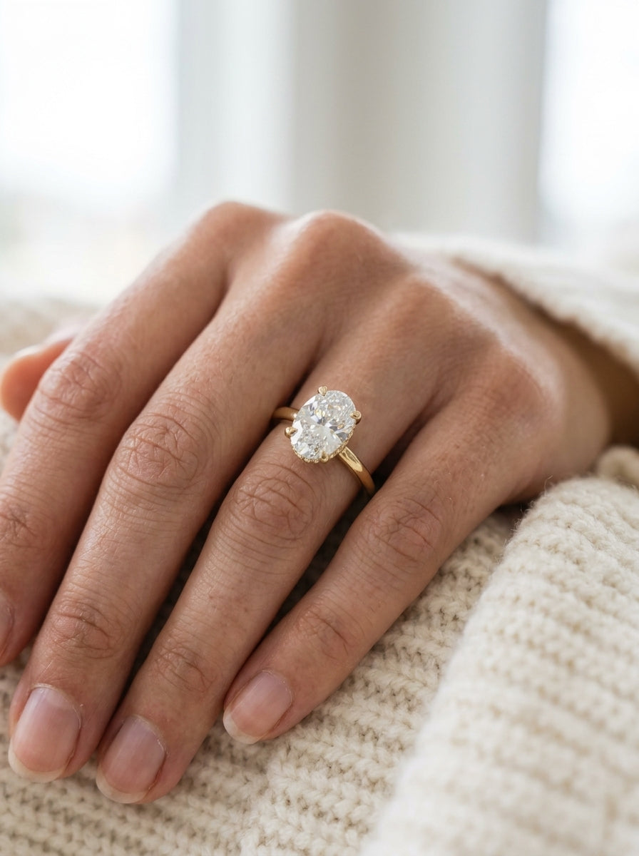 solitaire engagement ring — Luxury Bridal Jewelry Close-up | Generated by Modelize