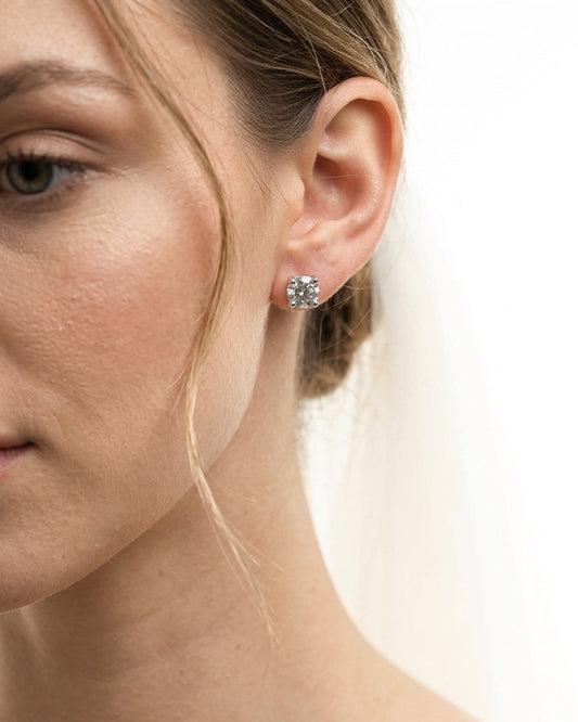 Diamond stud earring — Luxury Bridal Jewelry Close-up | Generated by Modelize