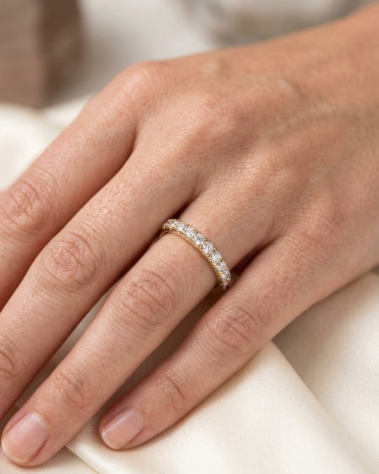 Diamond band ring — Luxury Bridal Jewelry Close-up | Generated by Modelize