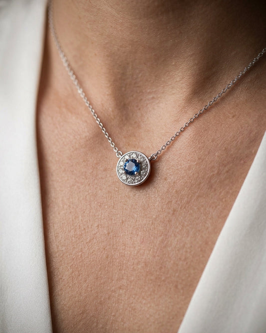 Pendant Necklace — Luxury Bridal Jewelry Close-up | Generated by Modelize