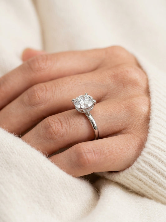 solitaire engagement ring — Luxury Bridal Jewelry Close-up | Generated by Modelize