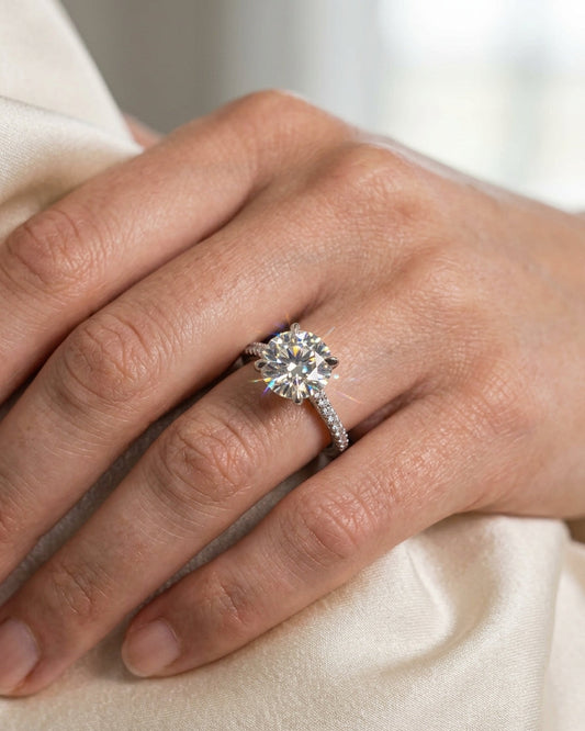 Solitaire Engagement Ring — Luxury Bridal Jewelry Close-up | Generated by Modelize