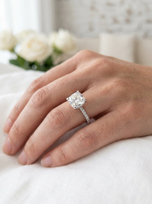 Diamond Engagement Ring — Luxury Bridal Jewelry Close-up | Generated by Modelize