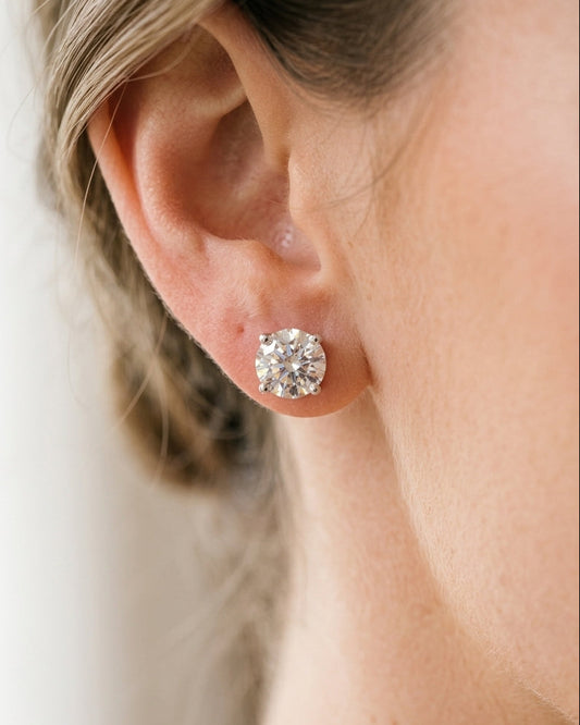 Diamond Stud Earring — Luxury Bridal Jewelry Close-up | Generated by Modelize
