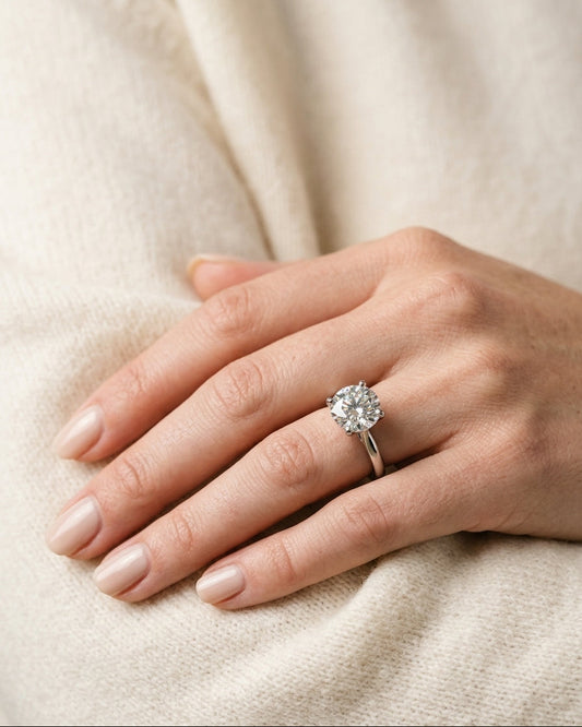 Solitaire engagement ring — Luxury Bridal Jewelry Close-up | Generated by Modelize