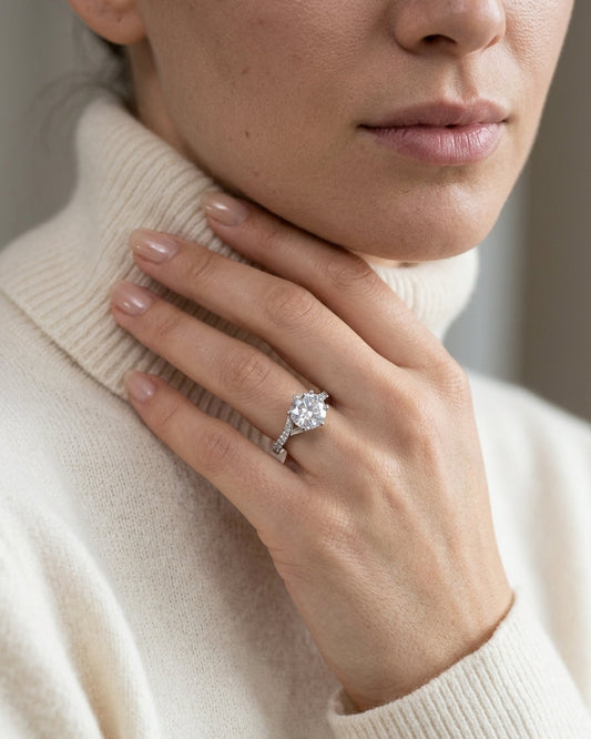 Engagement Ring — Luxury Bridal Jewelry Close-up | Generated by Modelize