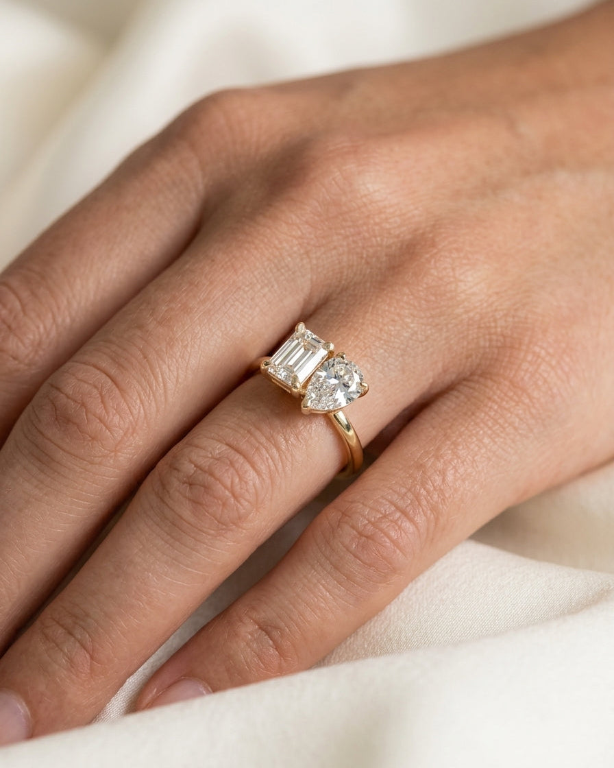 Toi Et Moi ring — Luxury Bridal Jewelry Close-up | Generated by Modelize