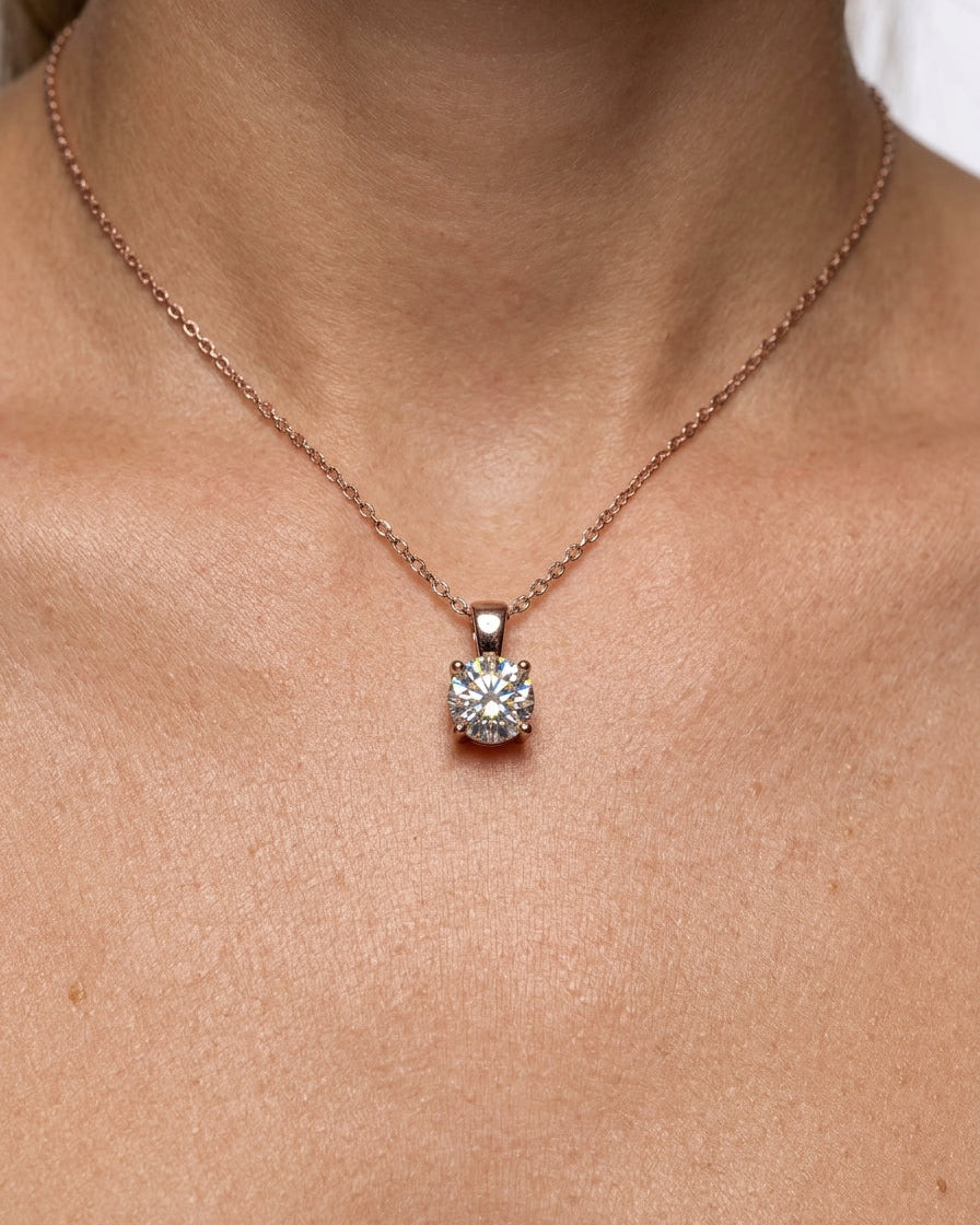 Pendant Necklace — Luxury Bridal Jewelry Close-up | Generated by Modelize