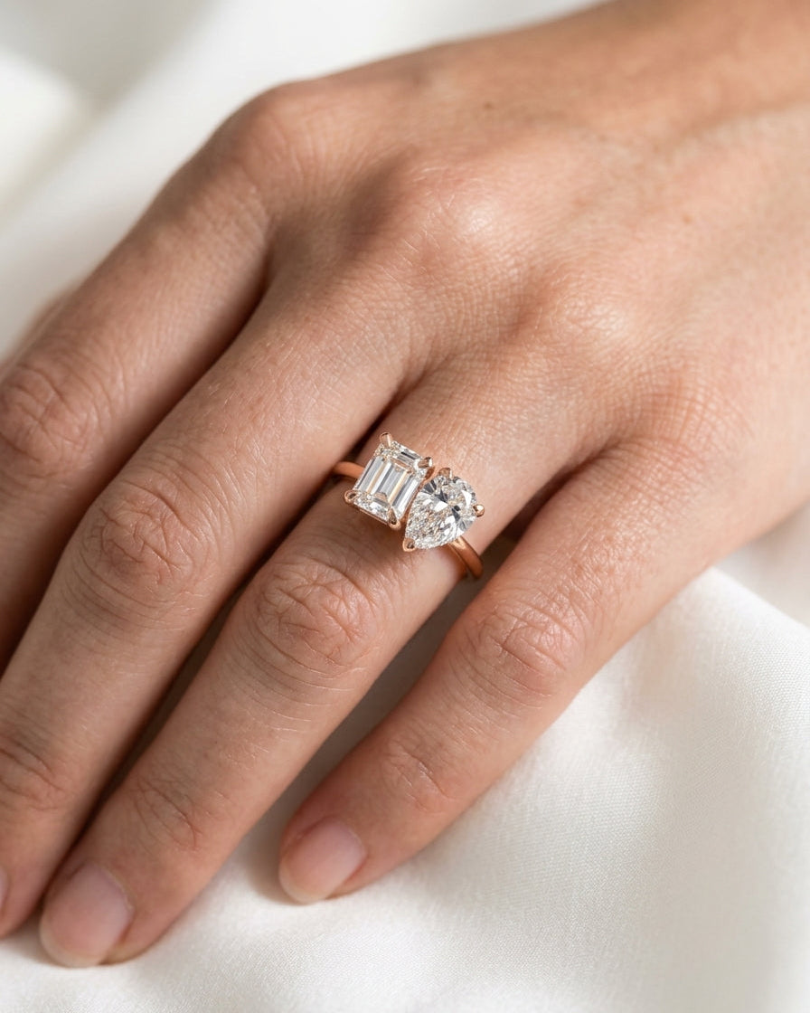 Toi Et Moi Ring — Luxury Bridal Jewelry Close-up | Generated by Modelize