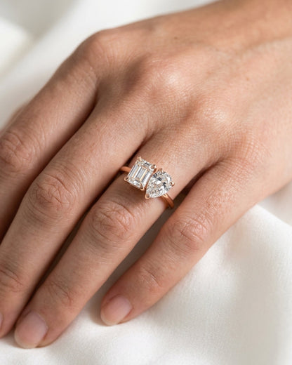 Toi Et Moi Ring — Luxury Bridal Jewelry Close-up | Generated by Modelize
