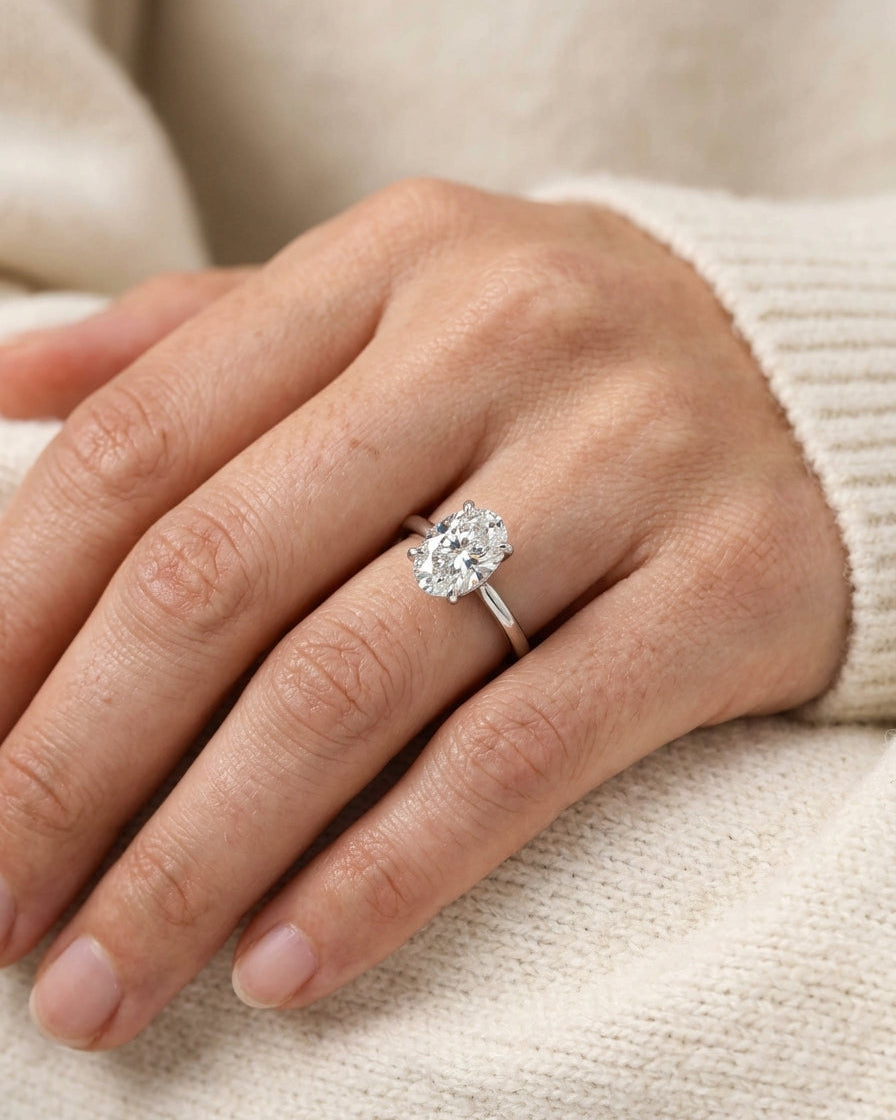 Oval cut diamond engagement ring — Luxury Bridal Jewelry Close-up | Generated by Modelize