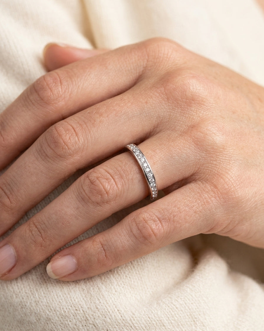 Wedding Band / Eternity Ring — Luxury Bridal Jewelry Close-up | Generated by Modelize