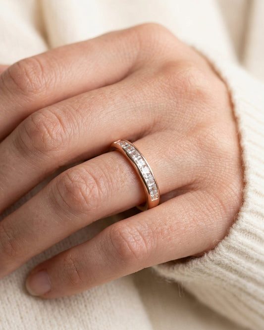 Channel-set ring — Luxury Bridal Jewelry Close-up | Generated by Modelize