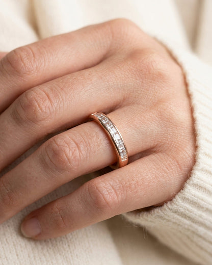 Channel-set ring — Luxury Bridal Jewelry Close-up | Generated by Modelize
