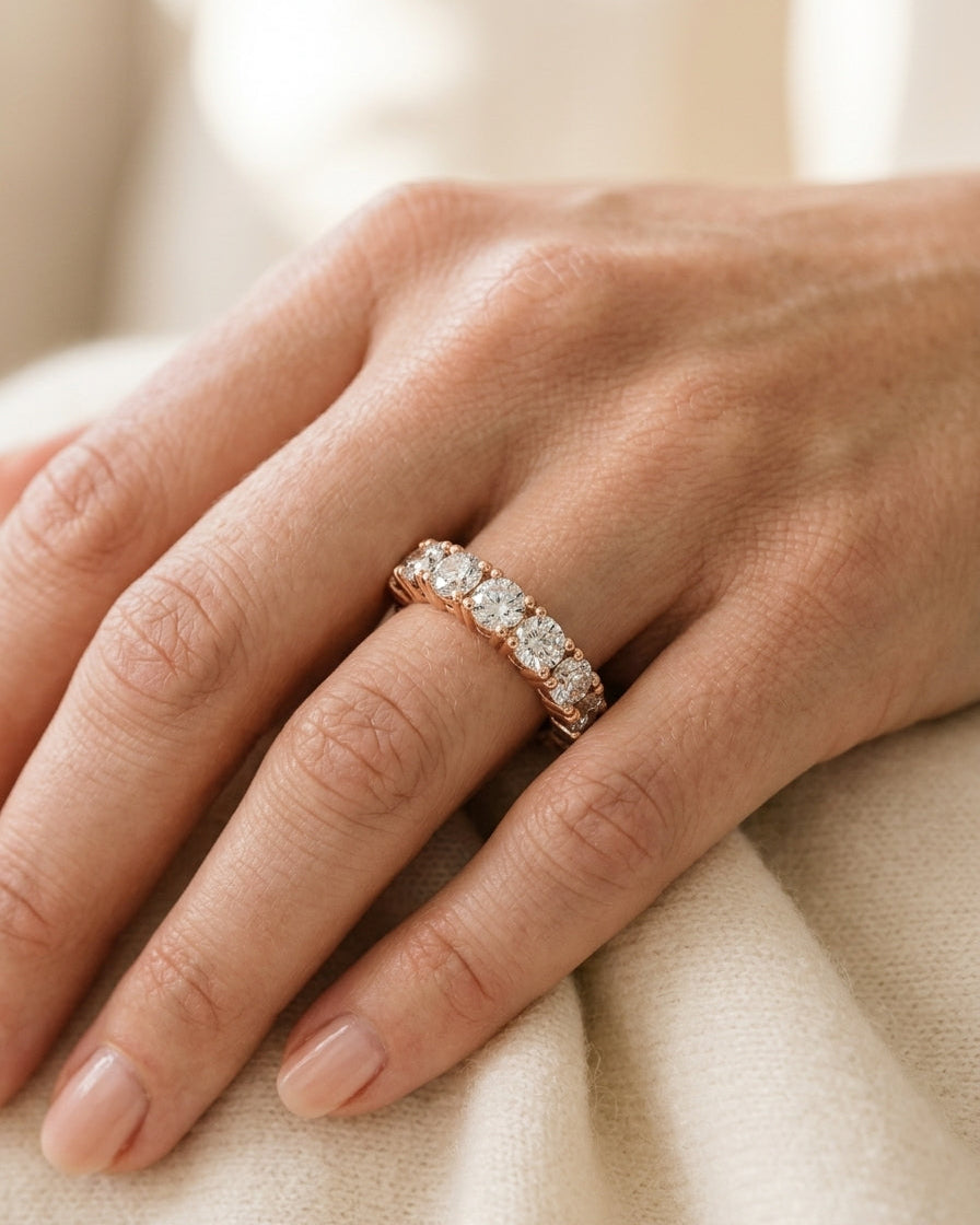 Eternity ring — Luxury Bridal Jewelry Close-up | Generated by Modelize
