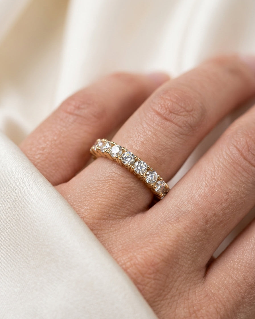 Eternity Ring — Luxury Bridal Jewelry Close-up | Generated by Modelize